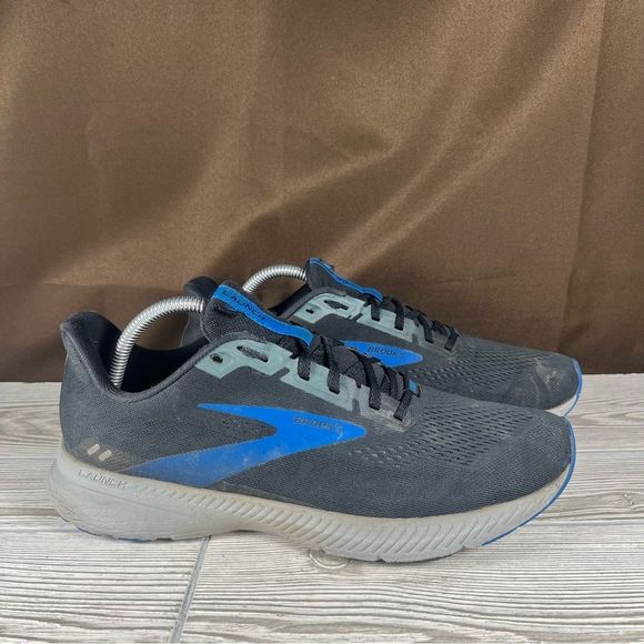 Brooks Launch 8 Black Blue Running Shoe Athletic Sneaker Mens 10 - Picture 1 of 9